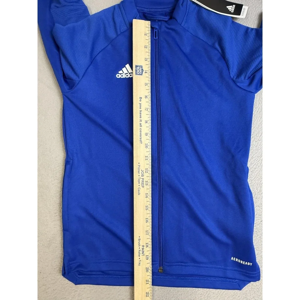 Adidas Jacket Kids Small Blue AEROREADY Track Top Soccer Football FS7100‎ Youth